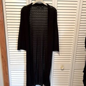 Cardigan duster length - crochet fabrication